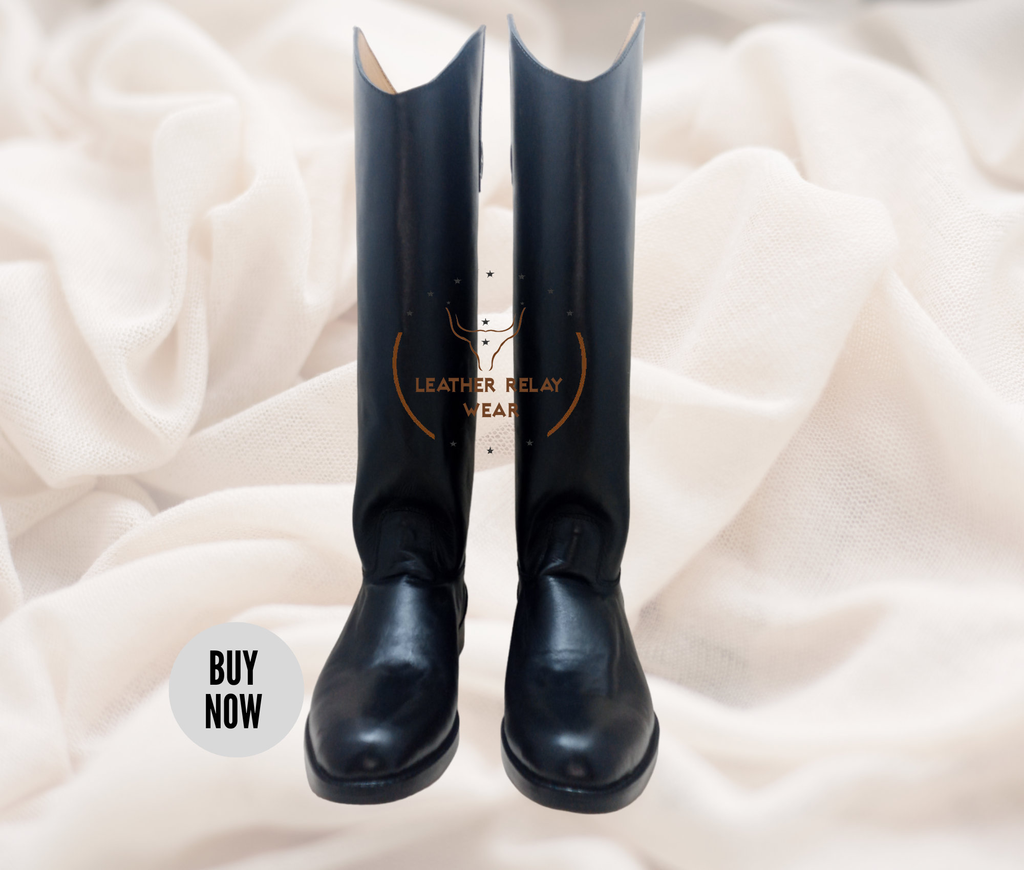 mens black riding boots