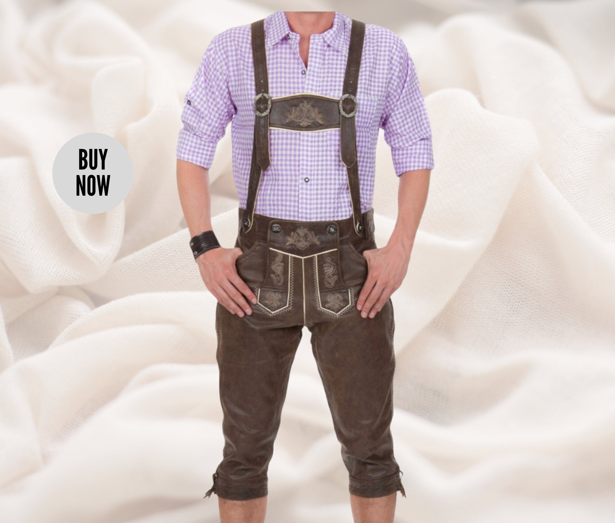 Produktbild von Meindl Lederhose Kurz Lampoding Inka Wildbock Online Kaufen | Rohn Moden