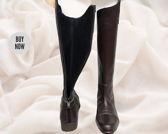Horse Riding Leather Long Boots, Brown Tall Riding Boots, Leather Footwear Riding Boots, Horseback Riding Boots, Gift Him