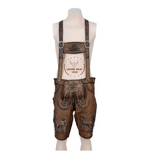 Lederhosen Short For Men, Bavarian Lederhosen For Men, Oktoberfest Lederhosen Trachten Short, Gift For Him