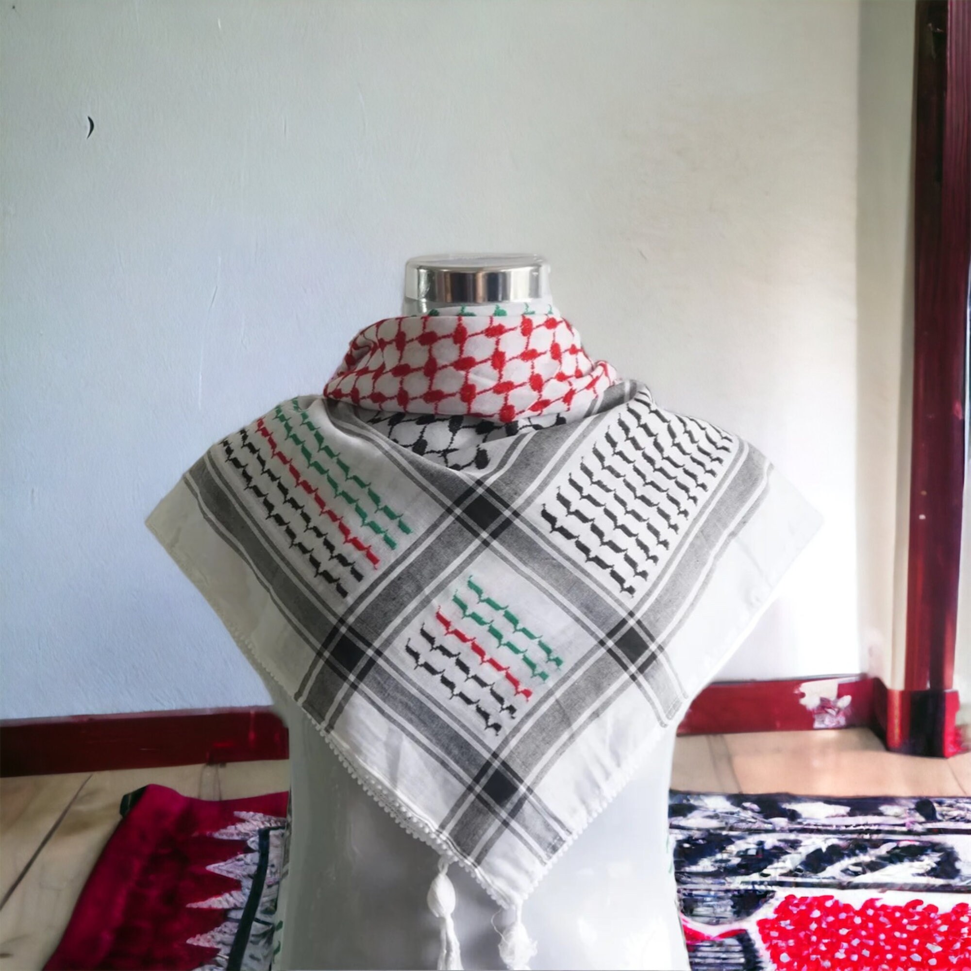 Authentic Palestinian Keffiyeh Wedding Groom or Graduation Sash Scarf, –  The Bedouin Company