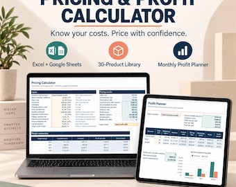Small Business Pricing Calculator Spreadsheet | Excel & Google Sheets Profit Planner