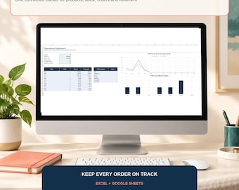 Order, Inventory and Customer Tracker | Small Business Spreadsheet | Excel and Google Sheets