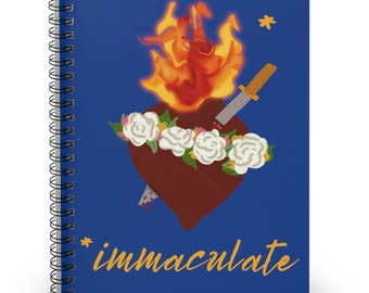 Immaculate Heart of Mary Spiral Notebook - Ruled Line