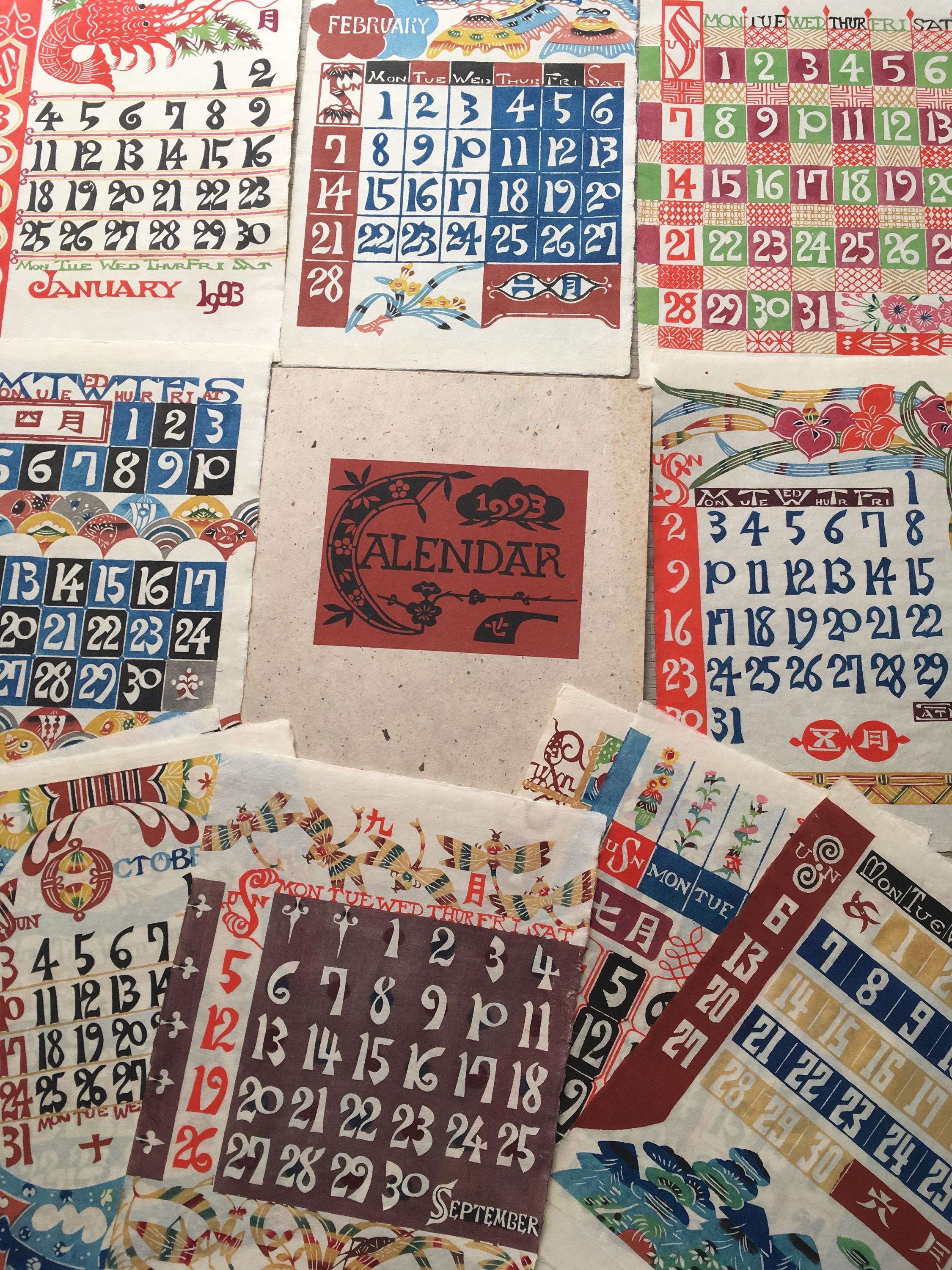 HIROZ カレンダー Japan | 2025 12 x 24 Inch Monthly Square Wall Calendar | Plastic