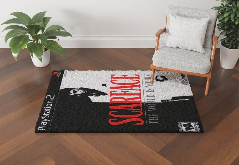 Scarface, the World is Yours - PS2 Video Game Rug - Etsy
