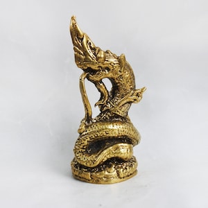 Phaya Nak The Nagas amulet wealth good fortune success winning relationship as your wish talisman mini statue 019