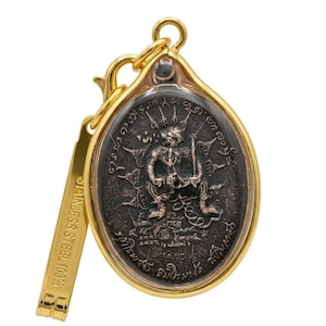 Amuleto sagrado Luang Pu Sila Hanuman con estuche impermeable, Maestría en magia budista