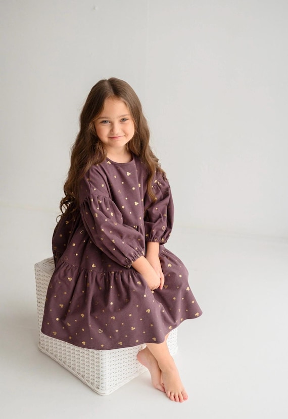 Girls Flannel Dress Sewing Pattern: Tiered Sleeve (PDF Pattern) - Etsy