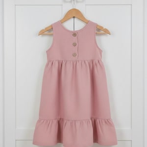 PDF Sewing Pattern for Girls' Dress | Size Range 2T-8Y | Ruffled Skirt