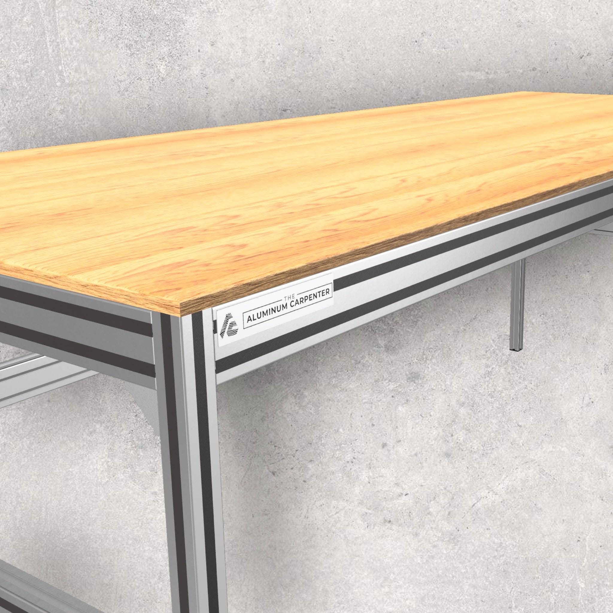 A Simple Workshop Table Aluminum Extrusion 3D Modeled Design Build Plan ...