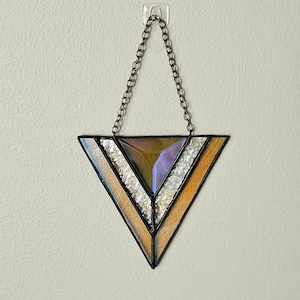 Stained Glass Dichroic Art Deco Suncatcher Stained Glass Gift Stained Glass Art Deco Gift