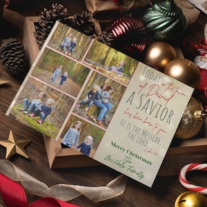 Bibel-Vers-Karte für Weihnachten Schriftkarte für christliche Weihnachten Druckbare Weihnachtskarten mit Foto-Instant Download Weihnachtskarte