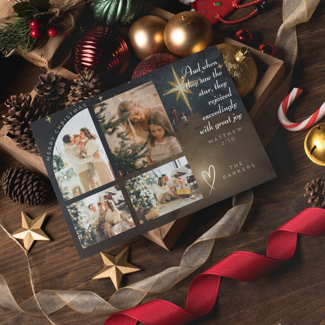 Bible Verse Card for Christmas Scripture Card for Christian Christmas ...