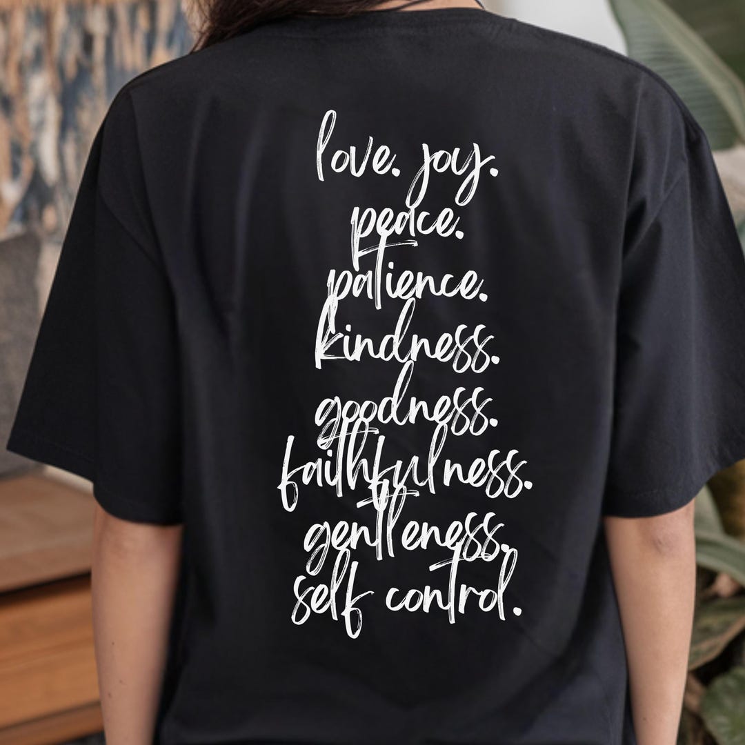 Fruit of the Spirit Christian Shirt – Love Joy Peace Kindness Tee ...