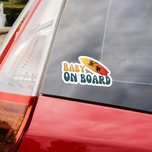 Naklejka winylowa „Baby On Board” na samochód Naklejka winylowa na samochód Naklejka „Baby On Board Safety” na samochód
