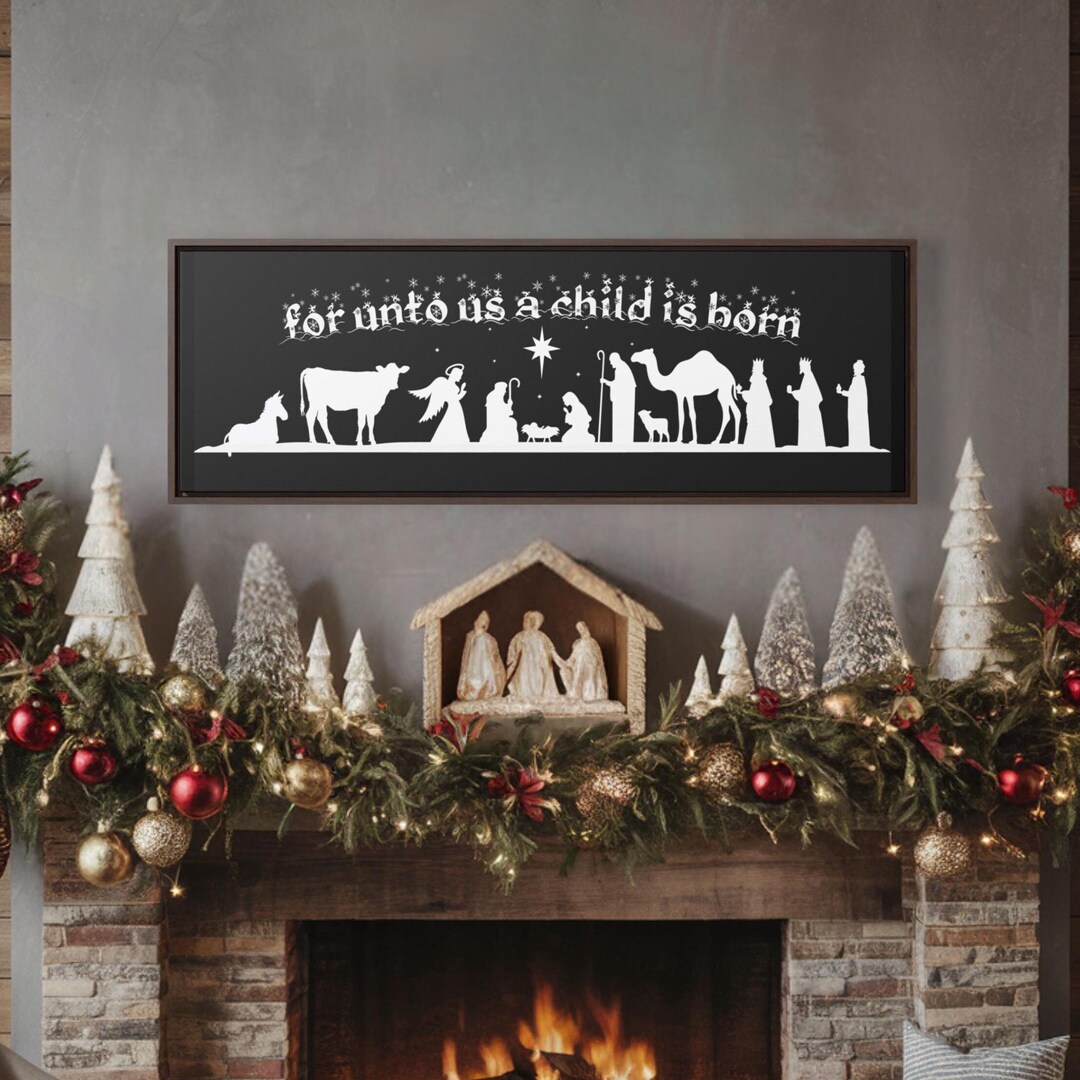 Nativity Scene Gallery Canvas Christmas Wall Art Christian Home Decor ...