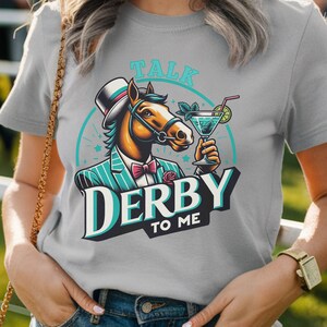 Talk Derby to Me 2024 Kentucky Derby ShirtKentucky Derby Party Shirt, Racing Horse Racing Shirt, Race Weekend Shirt