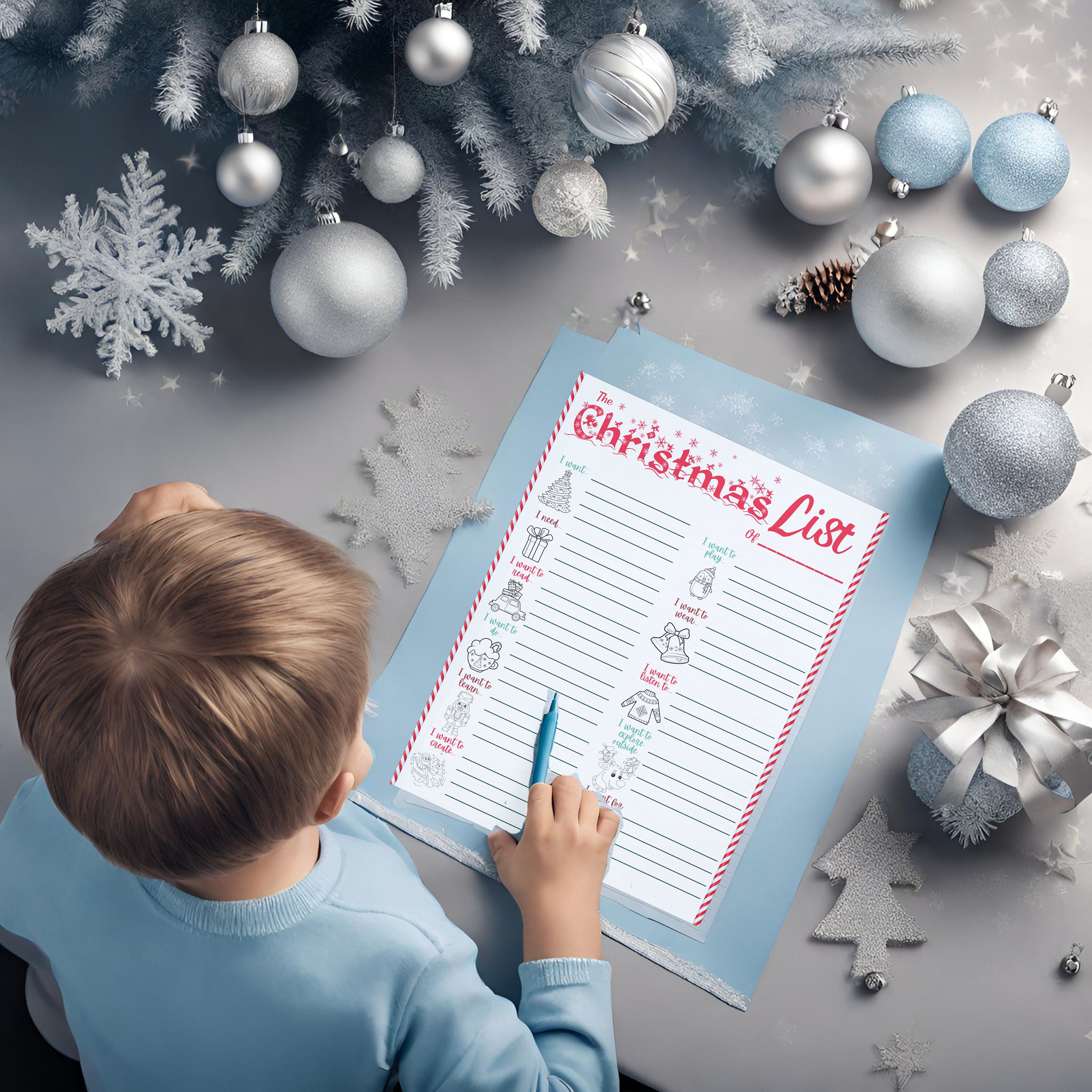 Printable Christmas List for Kids Christmas List Printable Customize by ...