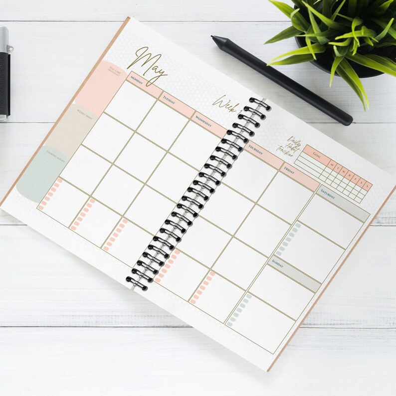 2024 Calendar Weekly Planner Printable, Monthly Planner Weekly Planner