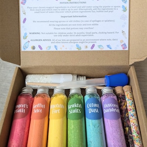 Rainbow Potion Making Kit for Kids | Creative, Messy Play | Make Fizzing, Popping, Colourful Potions! image 5