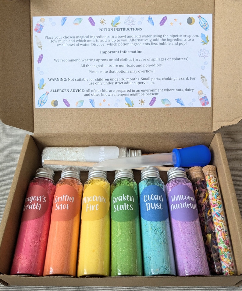 Rainbow Potion Making Kit for Kids | Creative, Messy Play | Make Fizzing, Popping, Colourful Potions! image 5