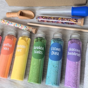 Rainbow Potion Making Kit for Kids | Creative, Messy Play | Make Fizzing, Popping, Colourful Potions! image 8