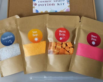 Space Themed Potion Making Kit for Girls & Boys | Creative, Messy Play | Make Fizzing, Popping, Colourful Potions!