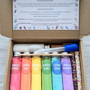 Rainbow Potion Making Kit for Kids | Creative, Messy Play | Make Fizzing, Popping, Colourful Potions! image 7