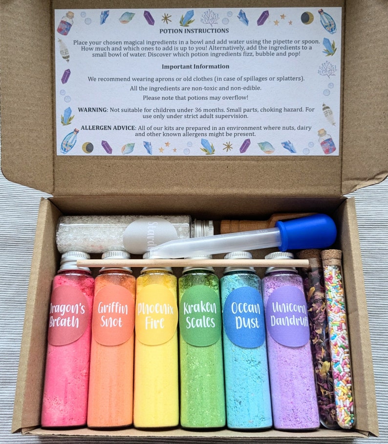 Rainbow Potion Making Kit for Kids | Creative, Messy Play | Make Fizzing, Popping, Colourful Potions! image 7