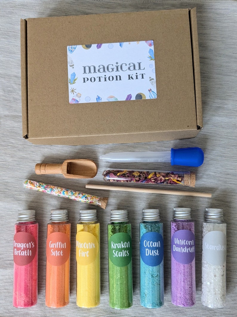 Rainbow Potion Making Kit for Kids | Creative, Messy Play | Make Fizzing, Popping, Colourful Potions! image 6