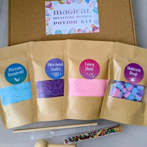 Mystical Beings Potion Making Kit for Kids | Creative, Messy Play | Fairy | Unicorn | Mermaid | Make Fizzing, Colourful Potions!