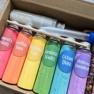 Rainbow Potion Making Kit for Kids | Creative, Messy Play | Make Fizzing, Popping, Colourful Potions! image 3