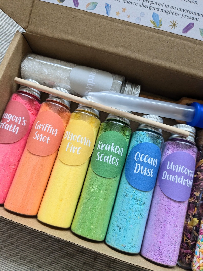 Rainbow Potion Making Kit for Kids | Creative, Messy Play | Make Fizzing, Popping, Colourful Potions! image 3
