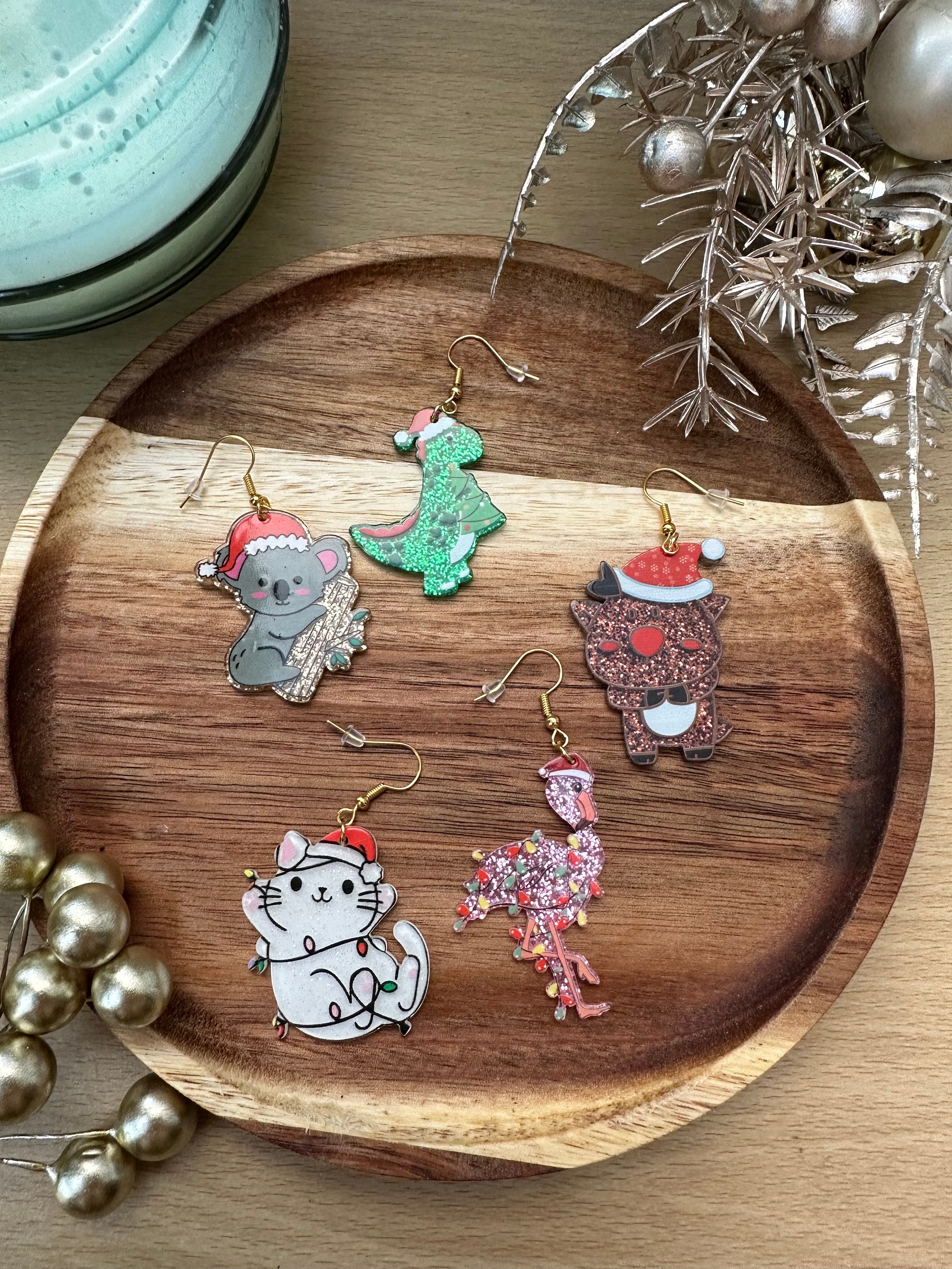 Flashing on sale xmas earrings