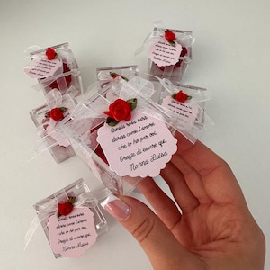 Segnaposti o Bomboniere con rose stabilizzate
