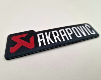 Akrapovic 3D Metal Exhaust Sticker Badge Logo Graphics Decals Emblem autocollant Aufkleber Abzeichen emblème pegatina insignia