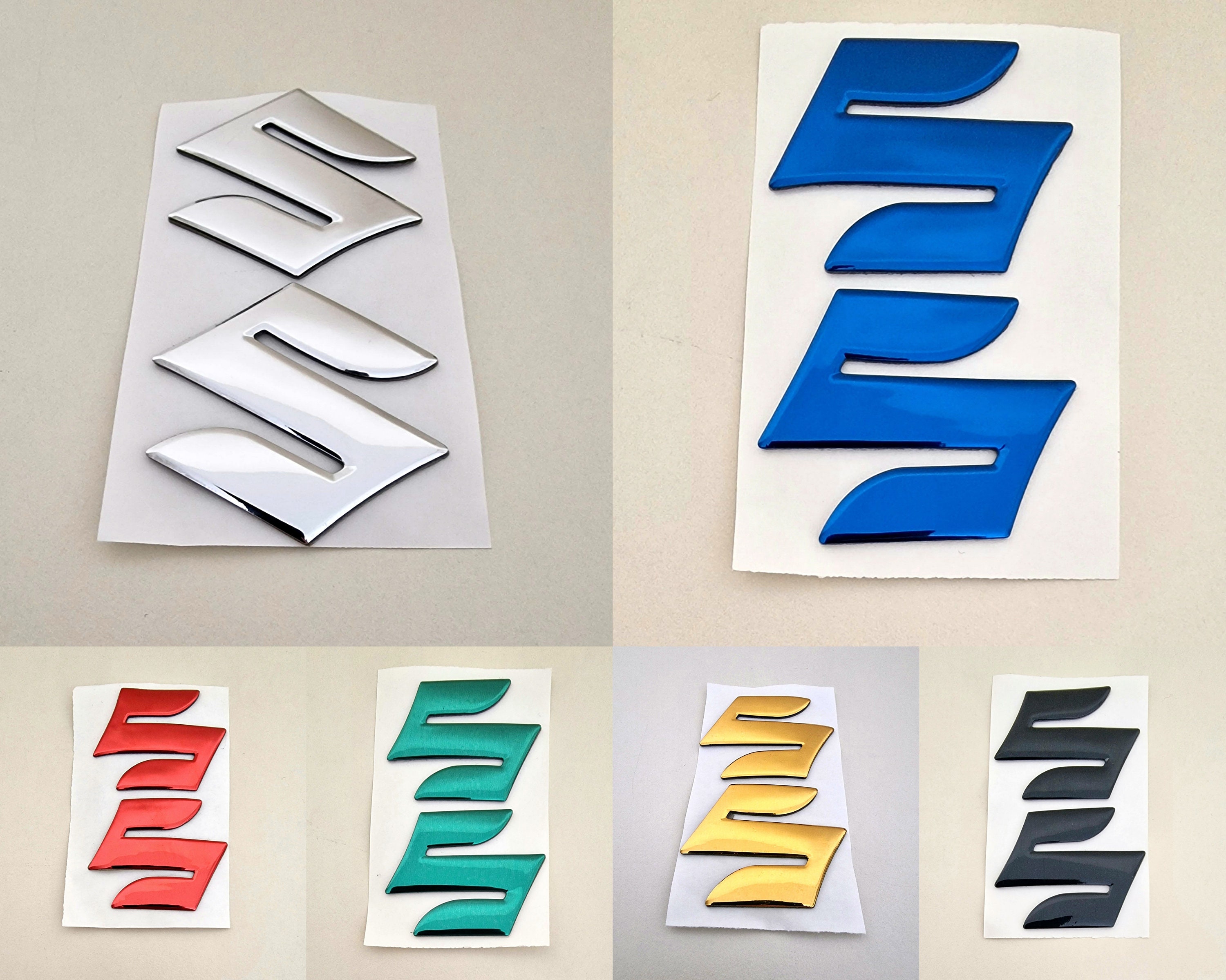 2 PZ EMBLEMA Logo 3D Edizione Nera Distintivo Decalcomania Adesivo, image size:3000x2399