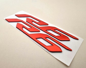 2x 3D Petrol Fuel Tank Badge Stickers For Motorcycles - MT, SX, LS, YZF, XJR Models