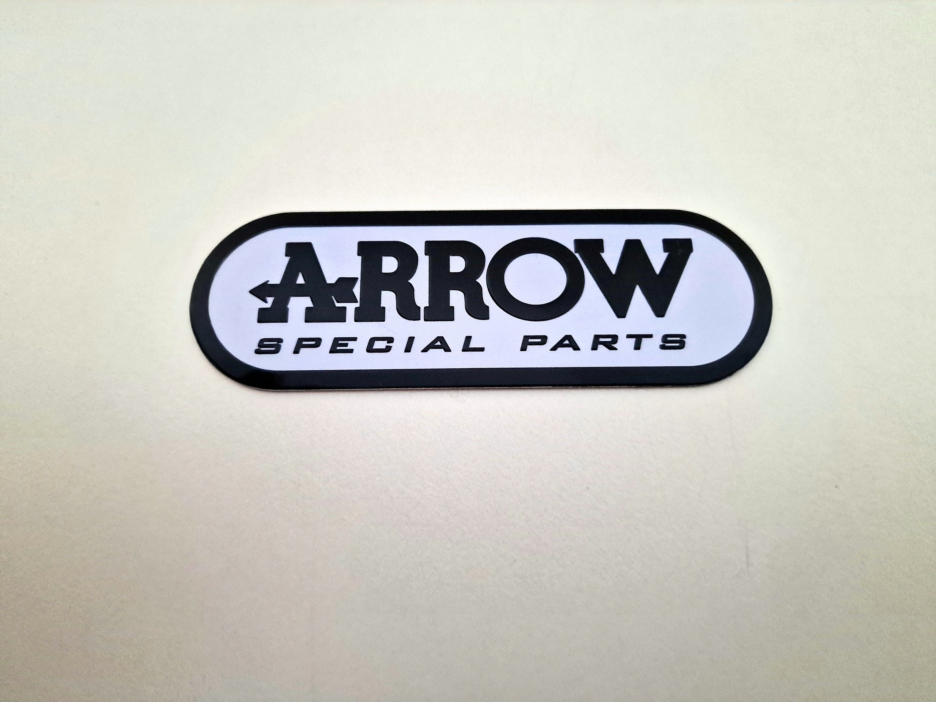 Arrow 3D Metal Exhaust Sticker Badge Logo Graphics Decals Emblem 