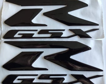 Suzuki GSX R 3D Black Badge Logo Stickers Graphics Decals Fairing Emblem GSXR autocollant Aufkleber Abzeichen emblème pegatina insignia