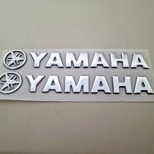 Yamaha Silver Chrome 3D Badge Logo Stickers Graphics Decals Emblem YZF R1 R6 MT autocollant Aufkleber Abzeichen emblème pegatina insignia