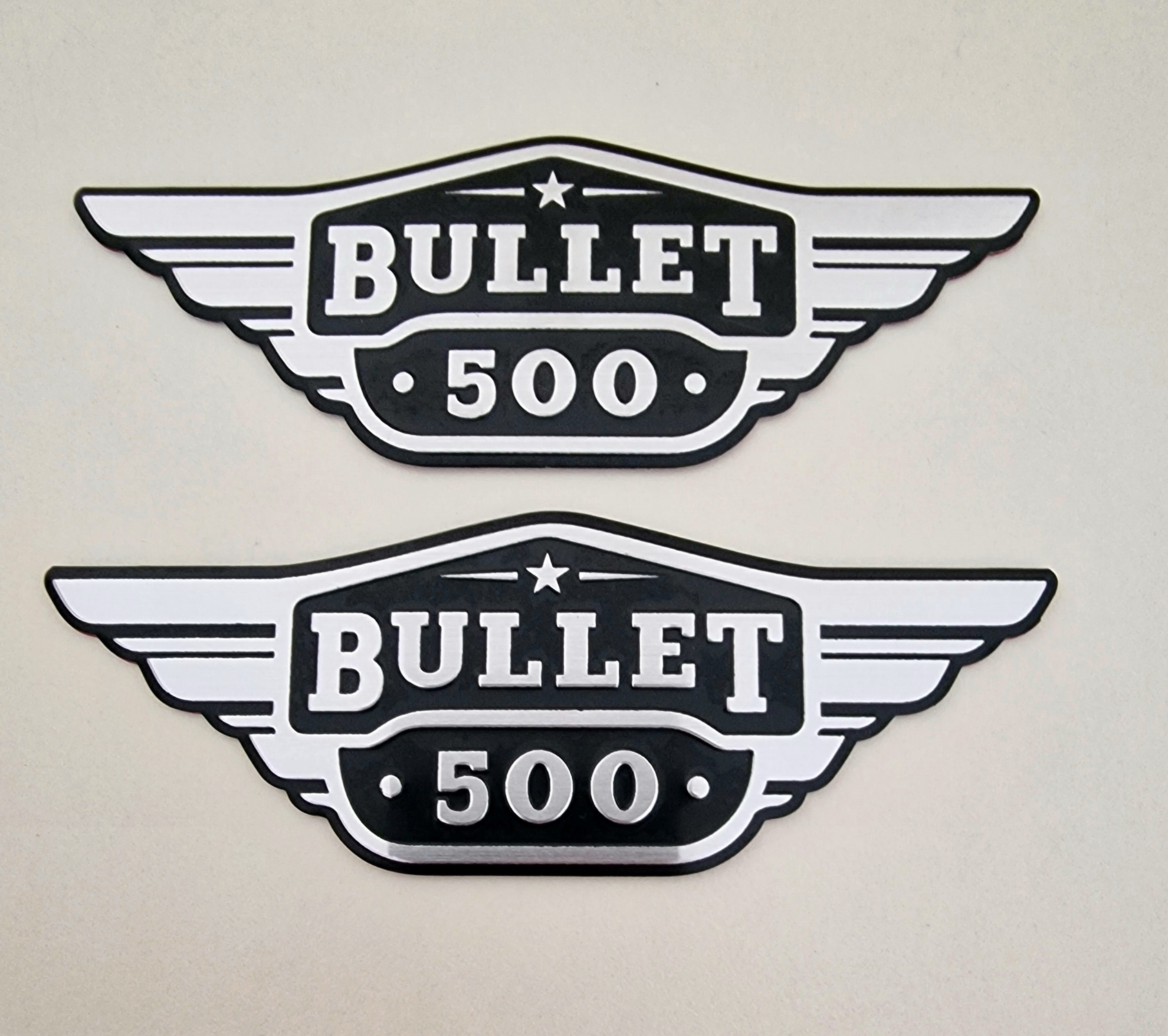 Royal Enfield 3D Embossed Aluminium Badge Sticker Graphic Decal Logo Emblem RE autocollant Aufkleber Abzeichen emblème pegatina insignia