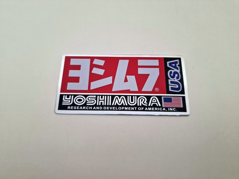 Yoshimura Metal Exhaust Sticker Badge Logo Graphics Decals Emblem