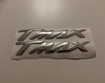 Yamaha Tmax Silver Chrome 3D Badge Logo Stickers Graphics Decals Emblem T Max autocollant Aufkleber Abzeichen emblème pegatina insignia