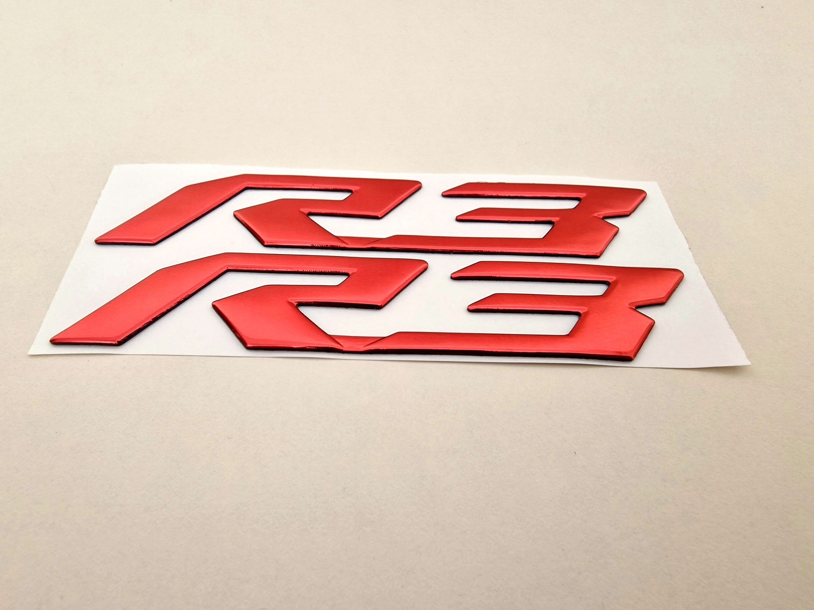 Yamaha R3 Red 3D Badge Logo Stickers Graphics Decals Emblem YZF ...