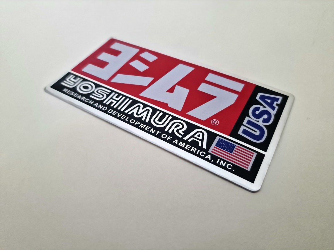 Yoshimura Graphics Yoshimura Metal Exhaust Sticker Badge Logo Graphics Decals Emblem ...