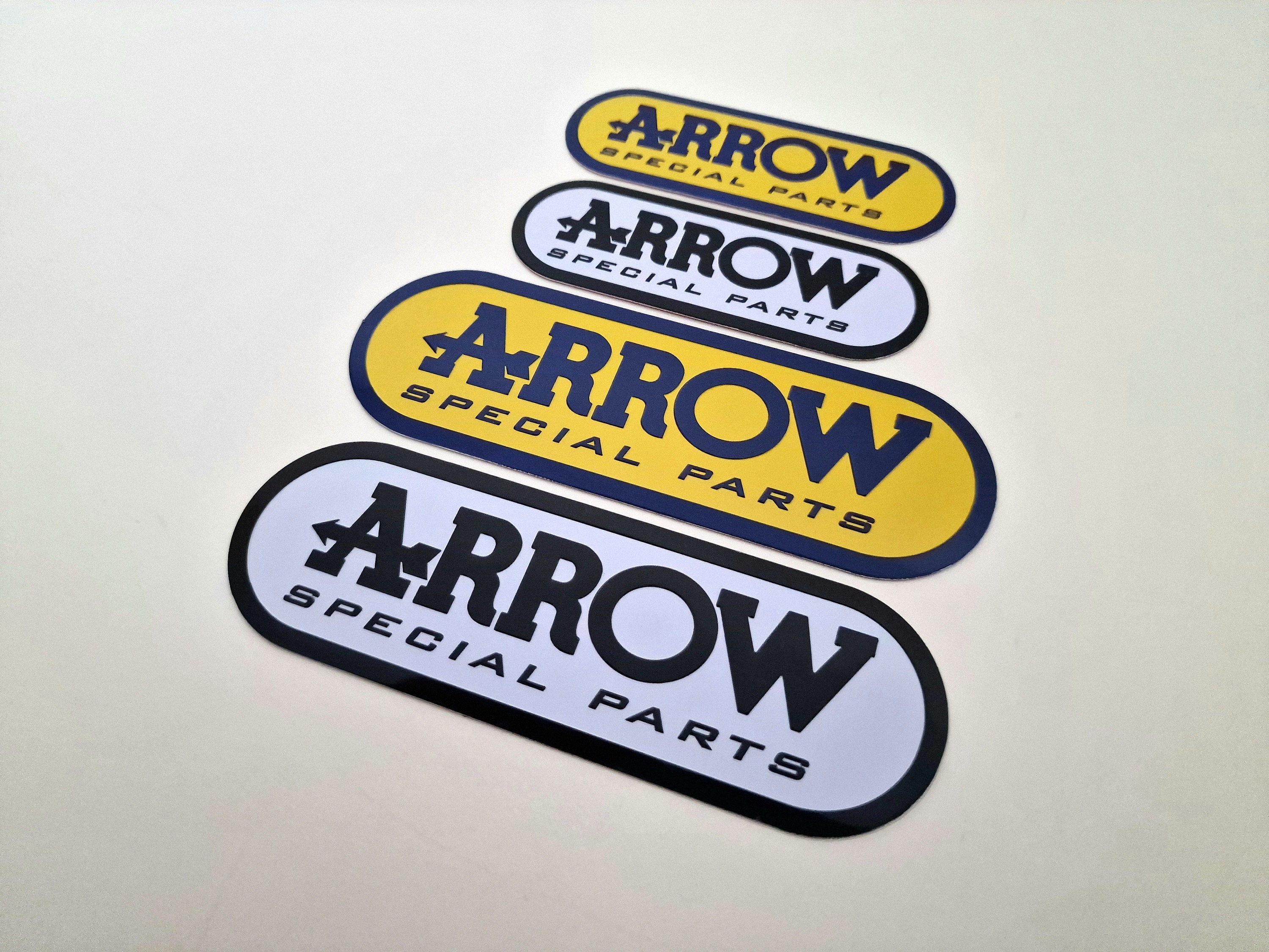 Arrow 3D Metal Exhaust Sticker Badge Logo Graphics Decals Emblem 