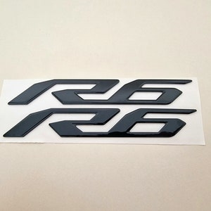 Yamaha R6 Black 3D Badge Logo Stickers Graphics Decals Emblem YZF