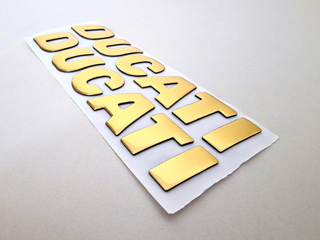 Ducati 3D Gold Badge Sticker Graphic Decal Logo Emblem Autocollant Aufkleber Abzeichen Emblème - Foto 9